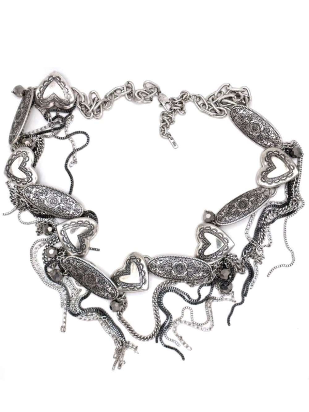 NWT Zara 34 Heart Charm Chains Belt